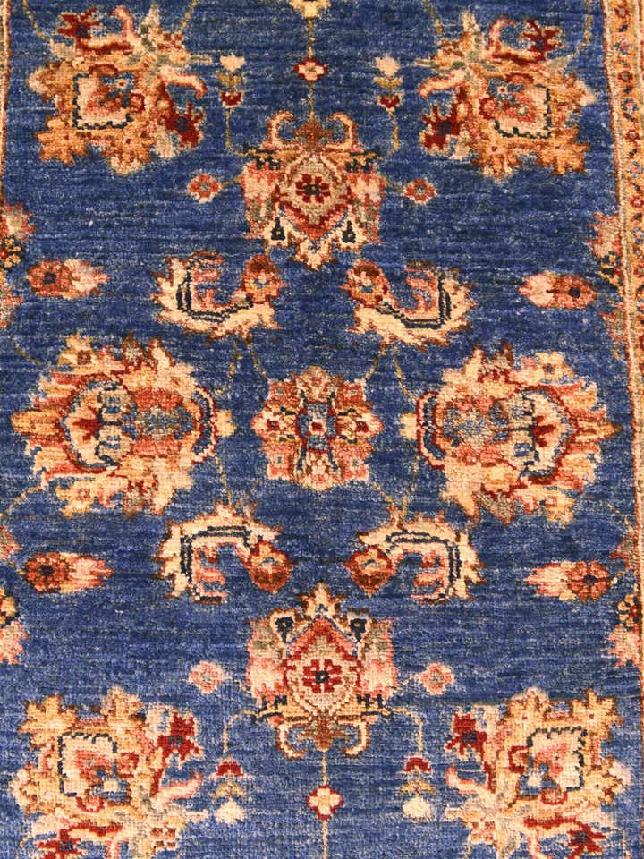 2' 9 x 10' 1 Hand Knotted Pershawar Ziegler Runner Rug