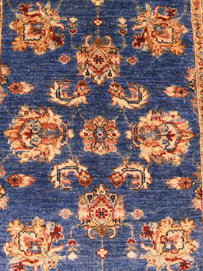 Detail image of 2' 9 x 10' 1 Hand Knotted Pershawar Ziegler Runner Rug