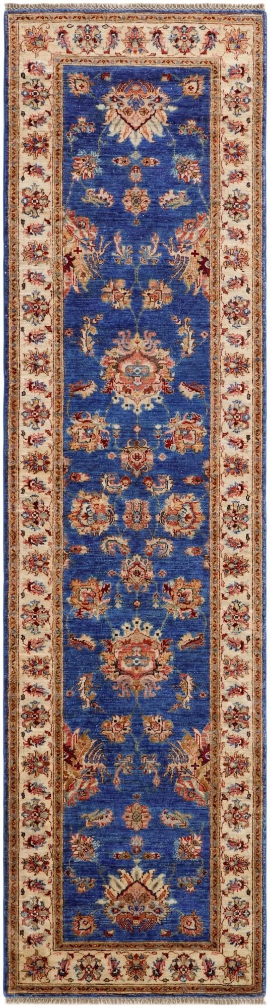 2' 9 x 10' 1 Hand Knotted Pershawar Ziegler Runner Rug