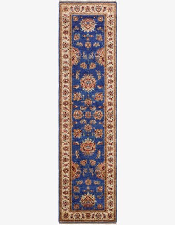 2' 9 x 10' 1 Hand Knotted Pershawar Ziegler Runner Rug