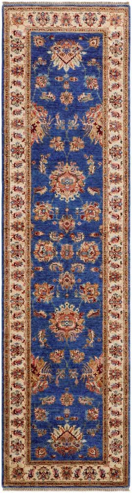 2' 9 x 10' 1 Hand Knotted Pershawar Ziegler Runner Rug