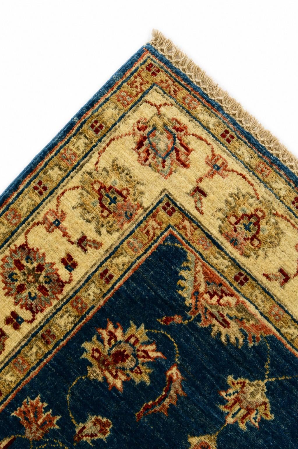 2' 8 x 8' 3 Hand Knotted Pershawar Ziegler Runner Rug