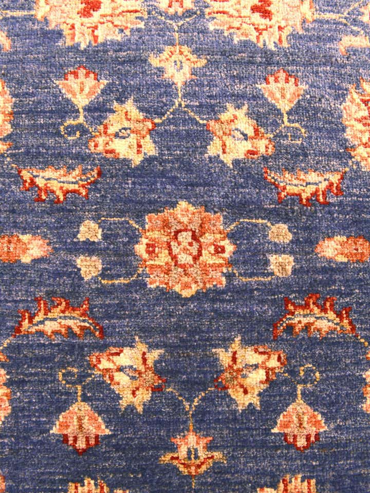 2' 8 x 8' 3 Hand Knotted Pershawar Ziegler Runner Rug