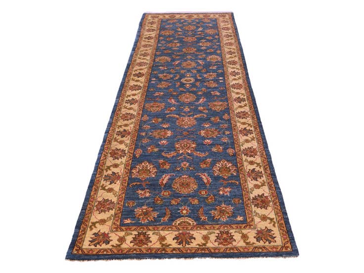 Detail image of 2' 9 x 9' 7 Hand Knotted Pershawar Ziegler Runner Rug