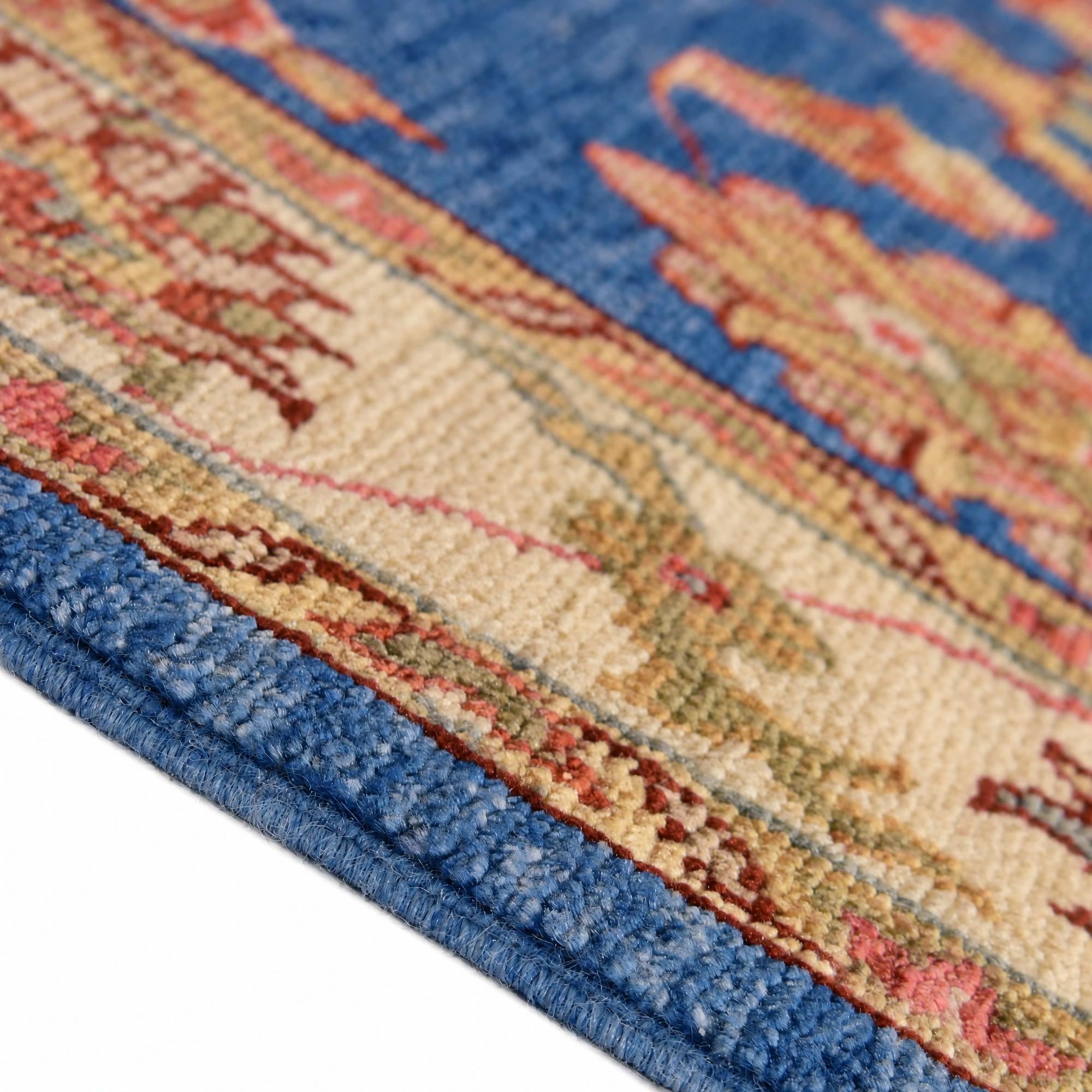 85cm x 295cm Hand Knotted Pershawar Ziegler Runner Rug