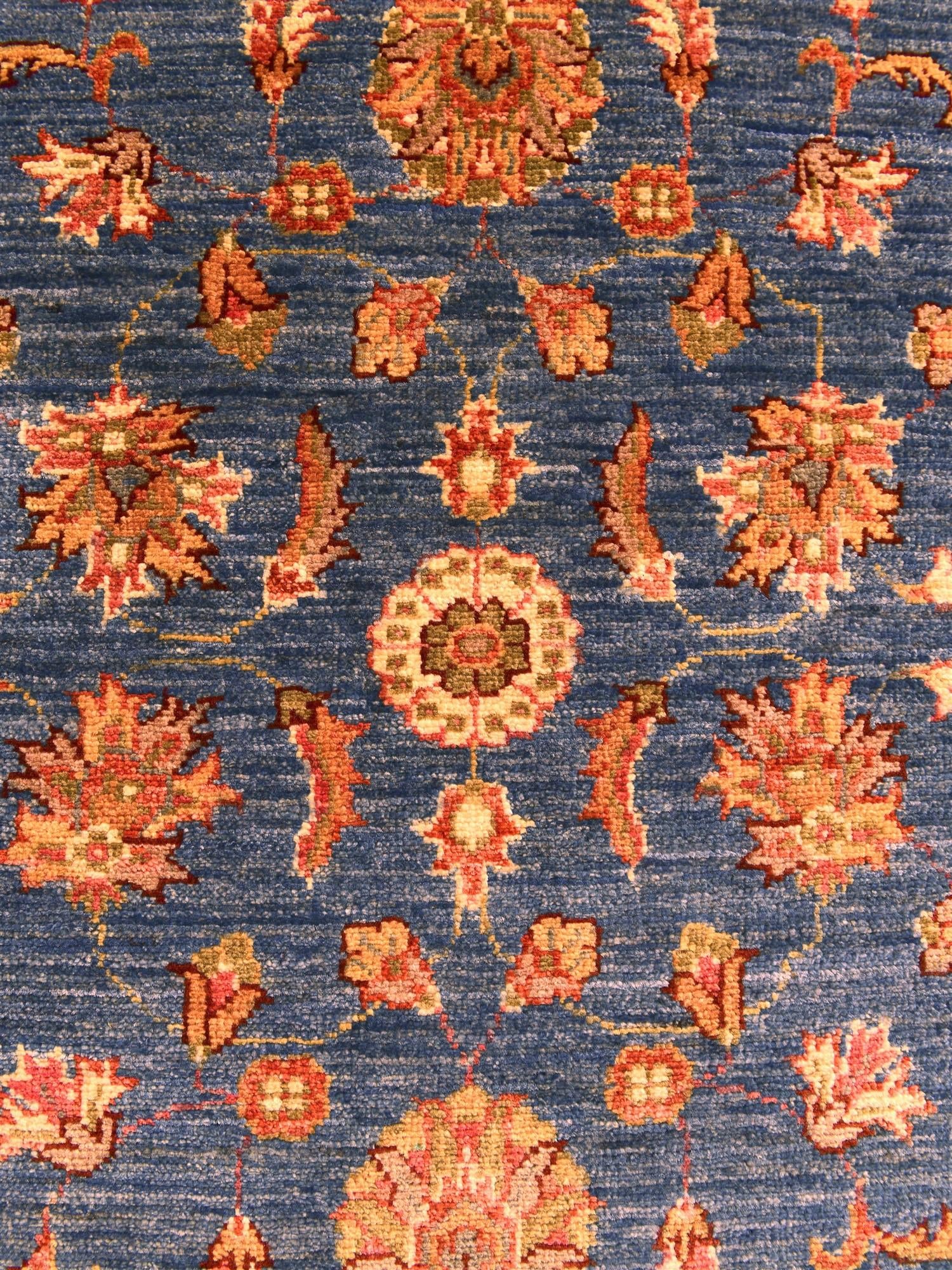 2' 9 x 9' 7 Hand Knotted Pershawar Ziegler Runner Rug