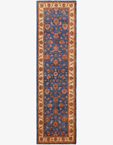2' 9 x 9' 7 Hand Knotted Pershawar Ziegler Runner Rug