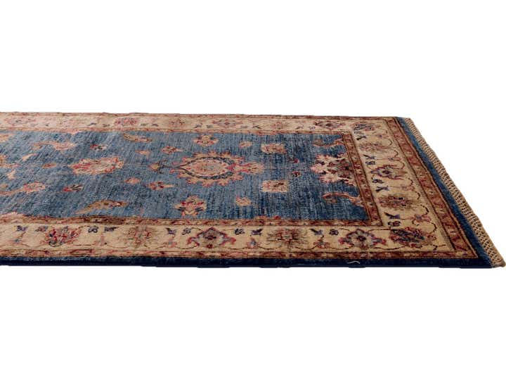 2' 9 x 8' 7 Hand Knotted Pershawar Ziegler Runner Rug