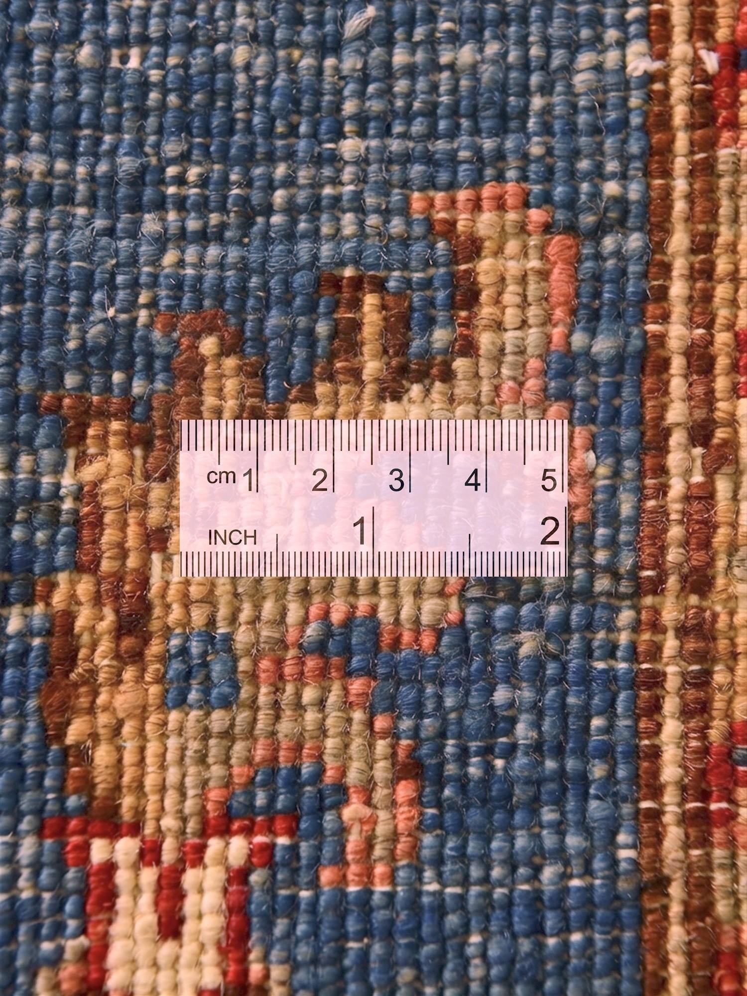 2' 9 x 8' 7 Hand Knotted Pershawar Ziegler Runner Rug
