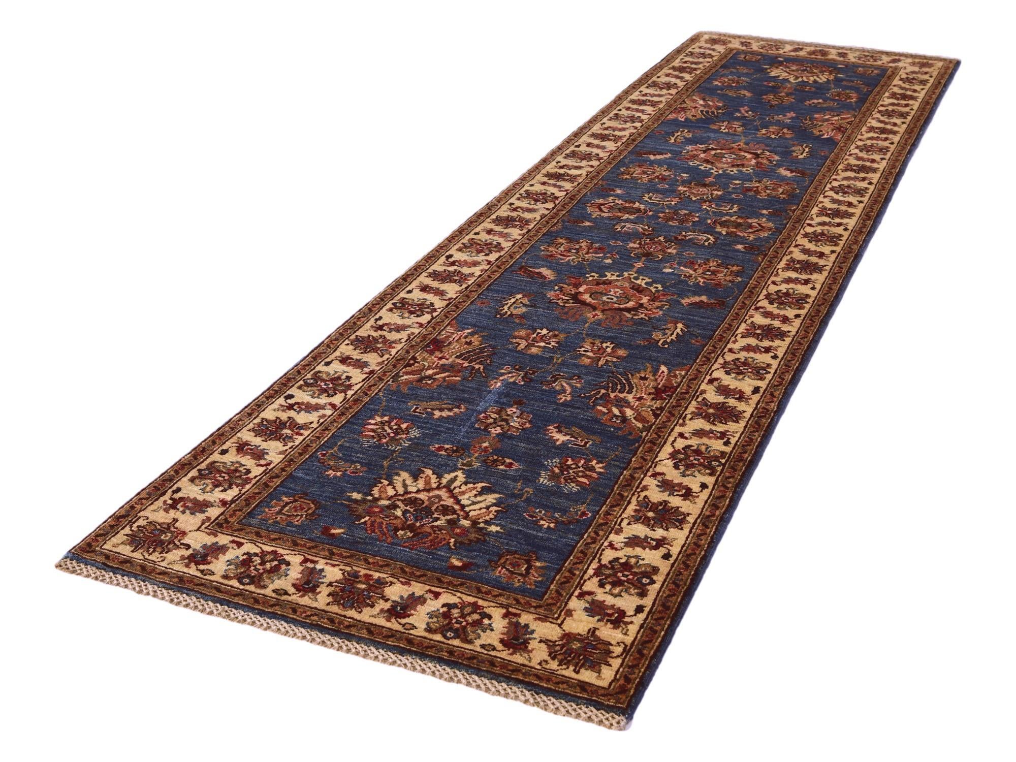 2' 8 x 10' 4 Hand Knotted Pershawar Ziegler Runner Rug