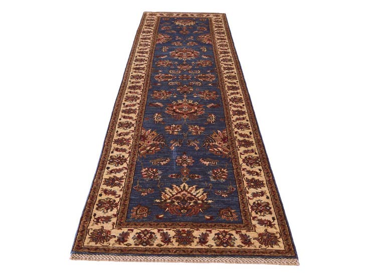 Detail image of 2' 8 x 10' 4 Hand Knotted Pershawar Ziegler Runner Rug