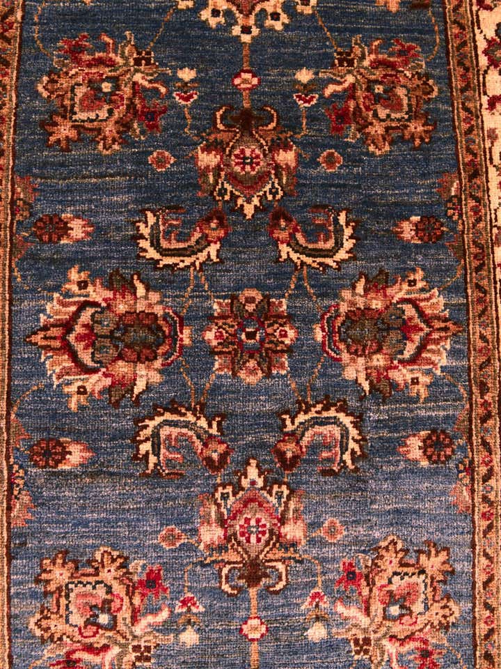 2' 8 x 10' 4 Hand Knotted Pershawar Ziegler Runner Rug