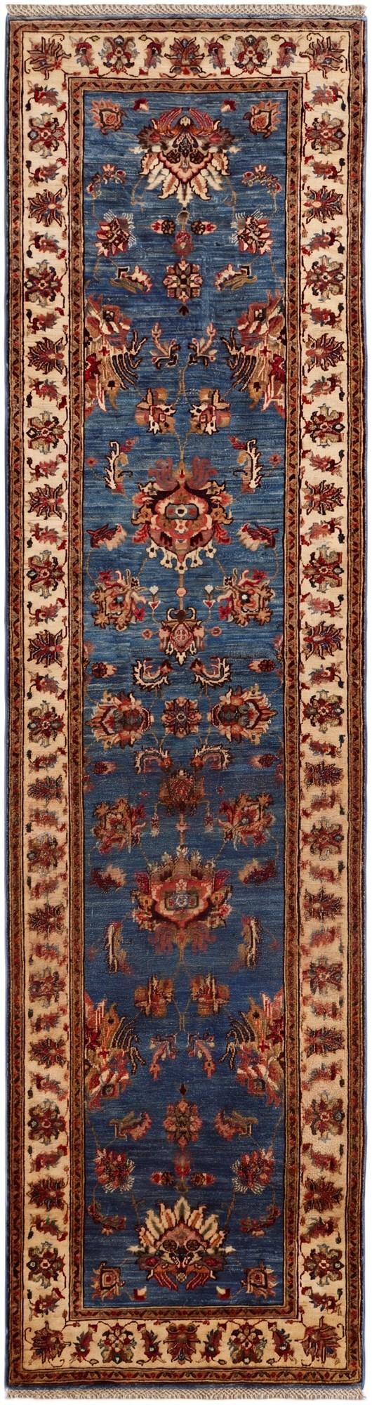 2' 8 x 10' 4 Hand Knotted Pershawar Ziegler Runner Rug
