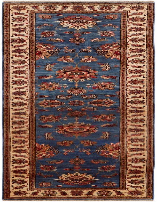 Detail image of 2' 8 x 10' 4 Hand Knotted Pershawar Ziegler Runner Rug