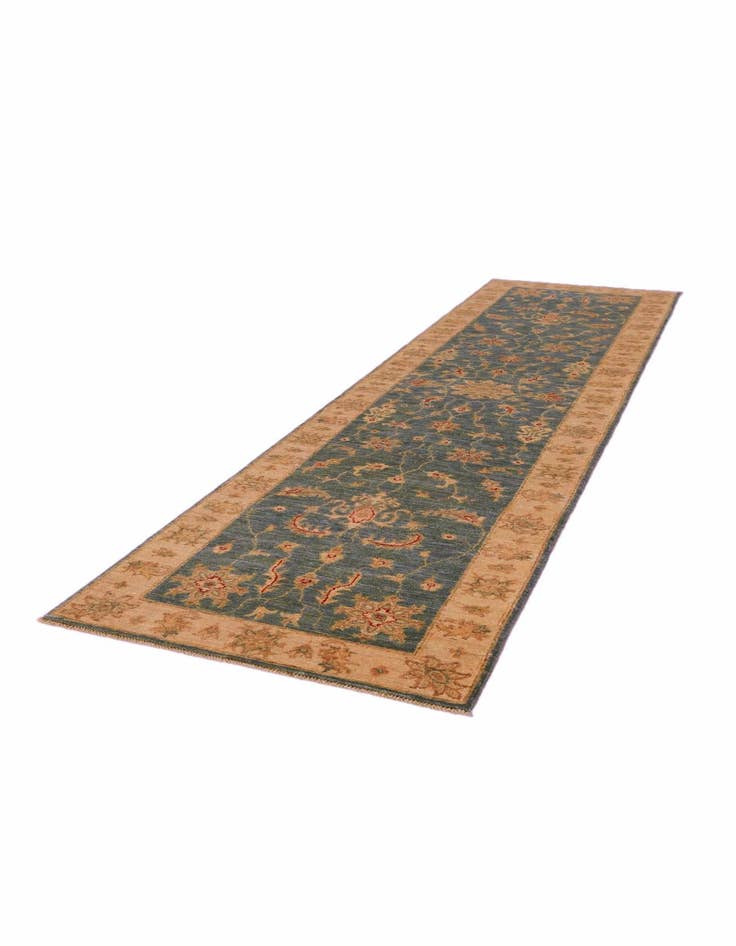 Detail image of 2' 6 x 9' 10 Hand Knotted Pershawar Ziegler Runner Rug