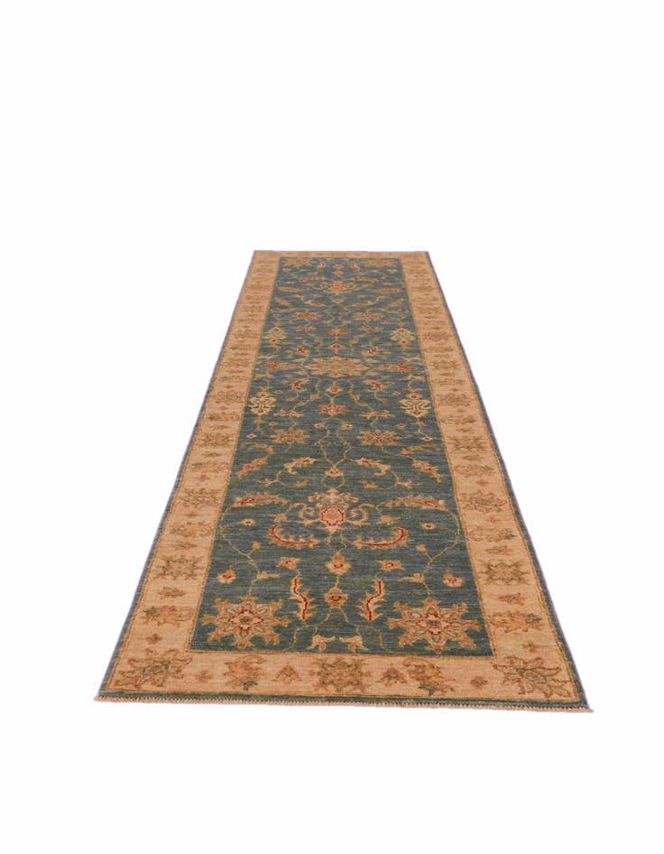 Detail image of 2' 6 x 9' 10 Hand Knotted Pershawar Ziegler Runner Rug