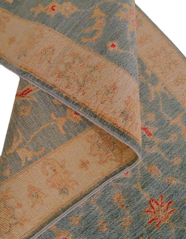 Detail image of 2' 6 x 9' 10 Hand Knotted Pershawar Ziegler Runner Rug