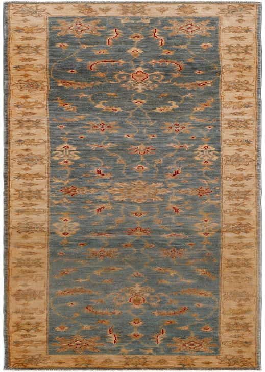 2' 6 x 9' 10 Hand Knotted Pershawar Ziegler Runner Rug
