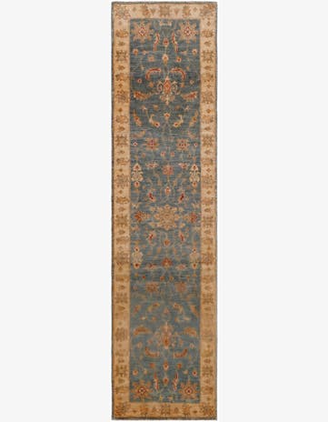 2' 6 x 9' 10 Hand Knotted Pershawar Ziegler Runner Rug