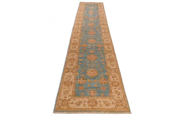 2' 7 x 14' 8 Peshawar Ziegler Wool Runner Rug