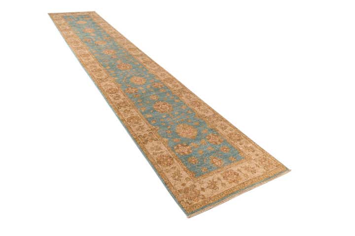 2' 7 x 14' 8 Peshawar Ziegler Wool Runner Rug
