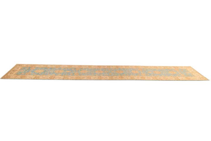 2' 7 x 14' 8 Peshawar Ziegler Wool Runner Rug