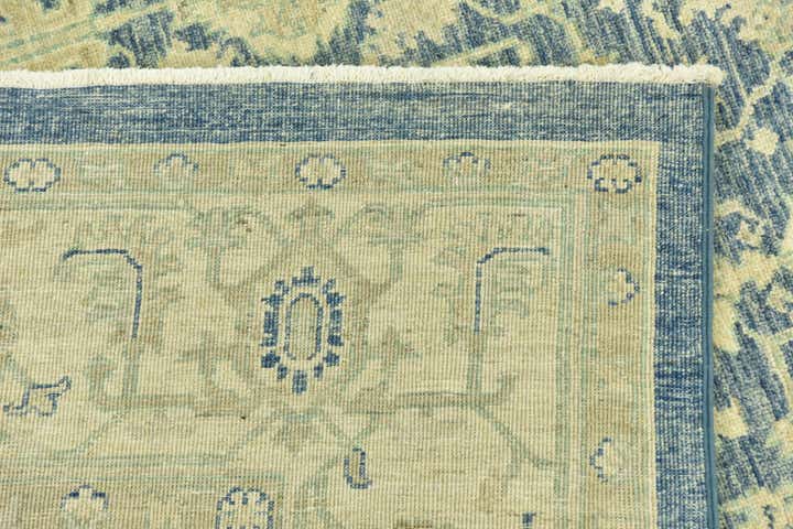5' 1 x 10' Hand Knotted Peshawar Ziegler Runner Rug