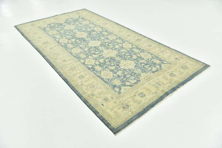 5' 1 x 10' Hand Knotted Peshawar Ziegler Runner Rug