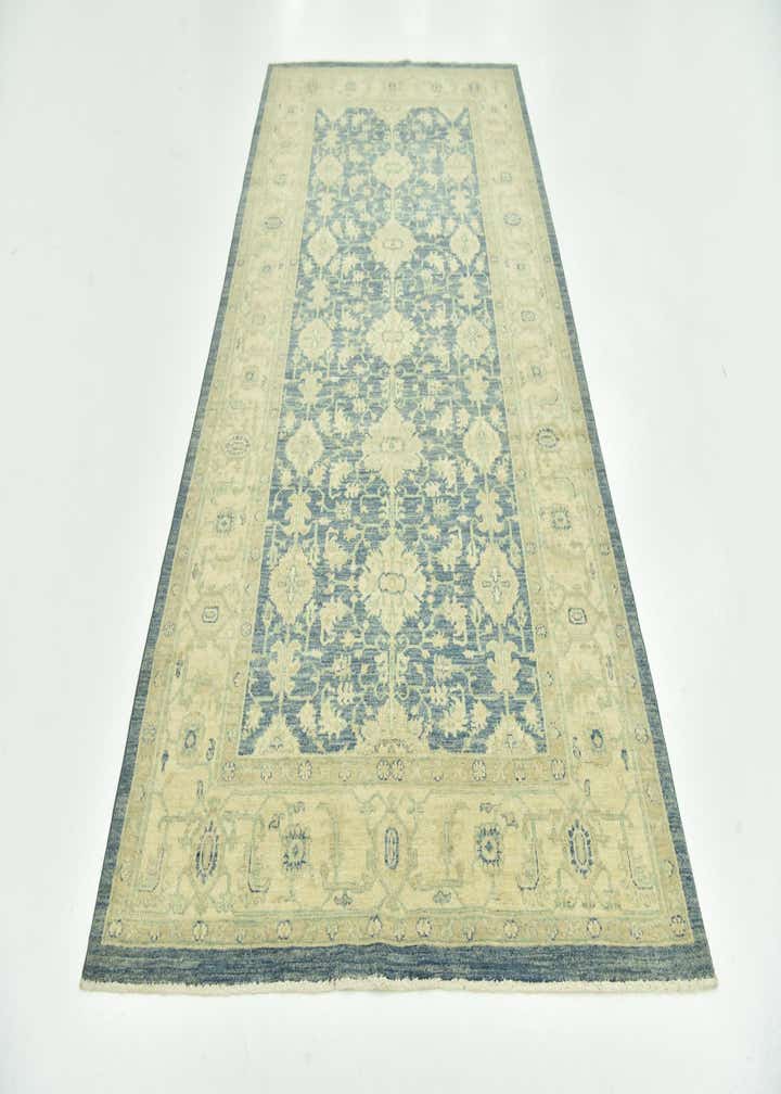 5' 1 x 10' Hand Knotted Peshawar Ziegler Runner Rug