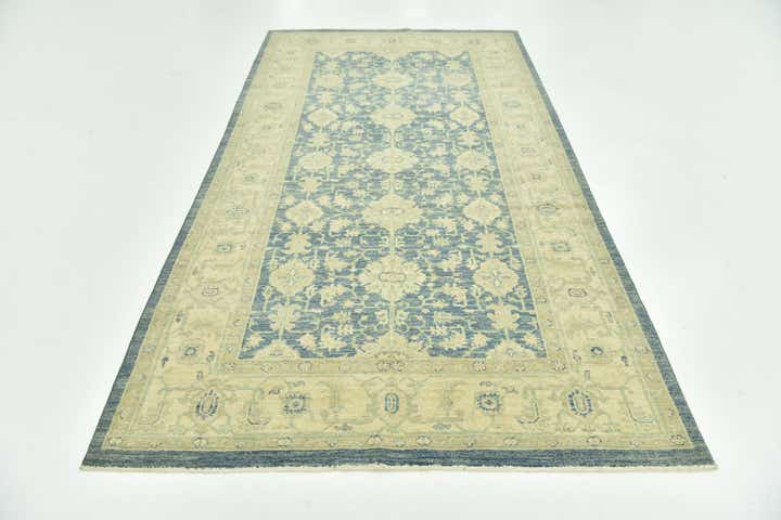 5' 1 x 10' Hand Knotted Peshawar Ziegler Runner Rug