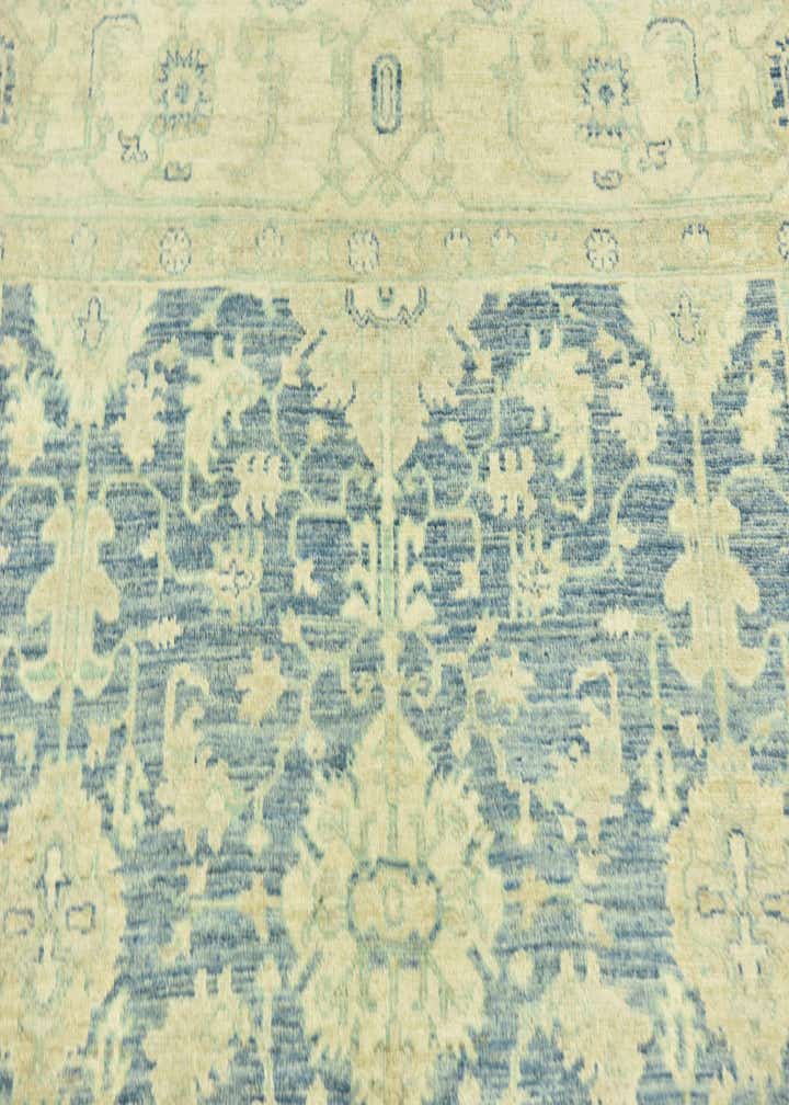 5' 1 x 10' Hand Knotted Peshawar Ziegler Runner Rug