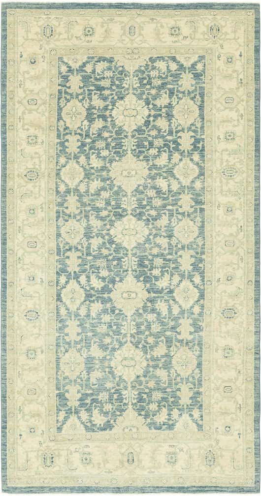 5' 1 x 10' Hand Knotted Peshawar Ziegler Runner Rug