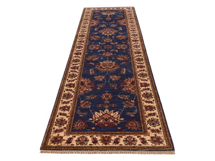 Detail image of 2' 8 x 10' 1 Hand Knotted Peshawar Ziegler Runner Rug