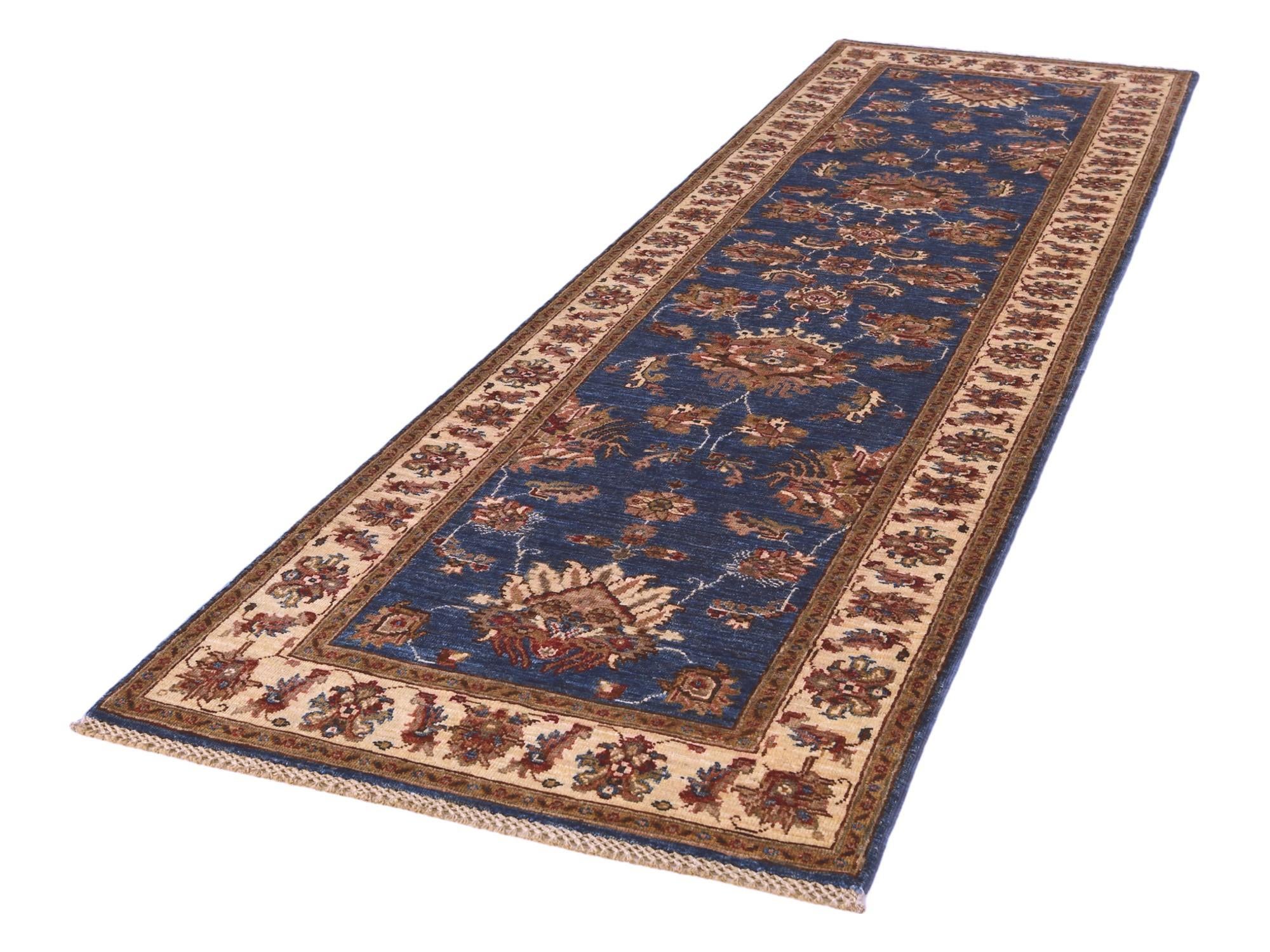 2' 9 x 9' 10 Hand Knotted Peshawar Ziegler Runner Rug