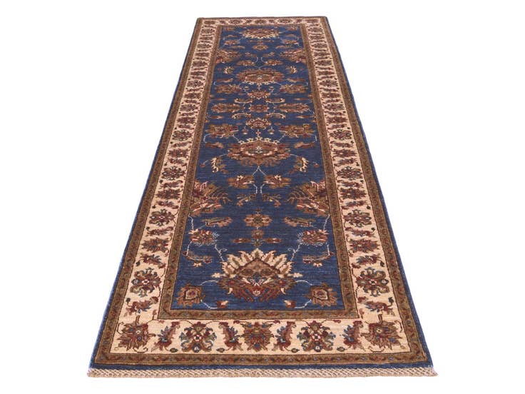 Detail image of 2' 9 x 9' 10 Hand Knotted Peshawar Ziegler Runner Rug