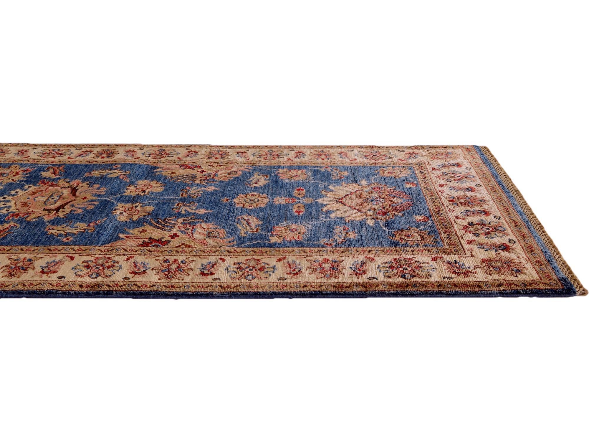 2' 9 x 9' 10 Hand Knotted Peshawar Ziegler Runner Rug