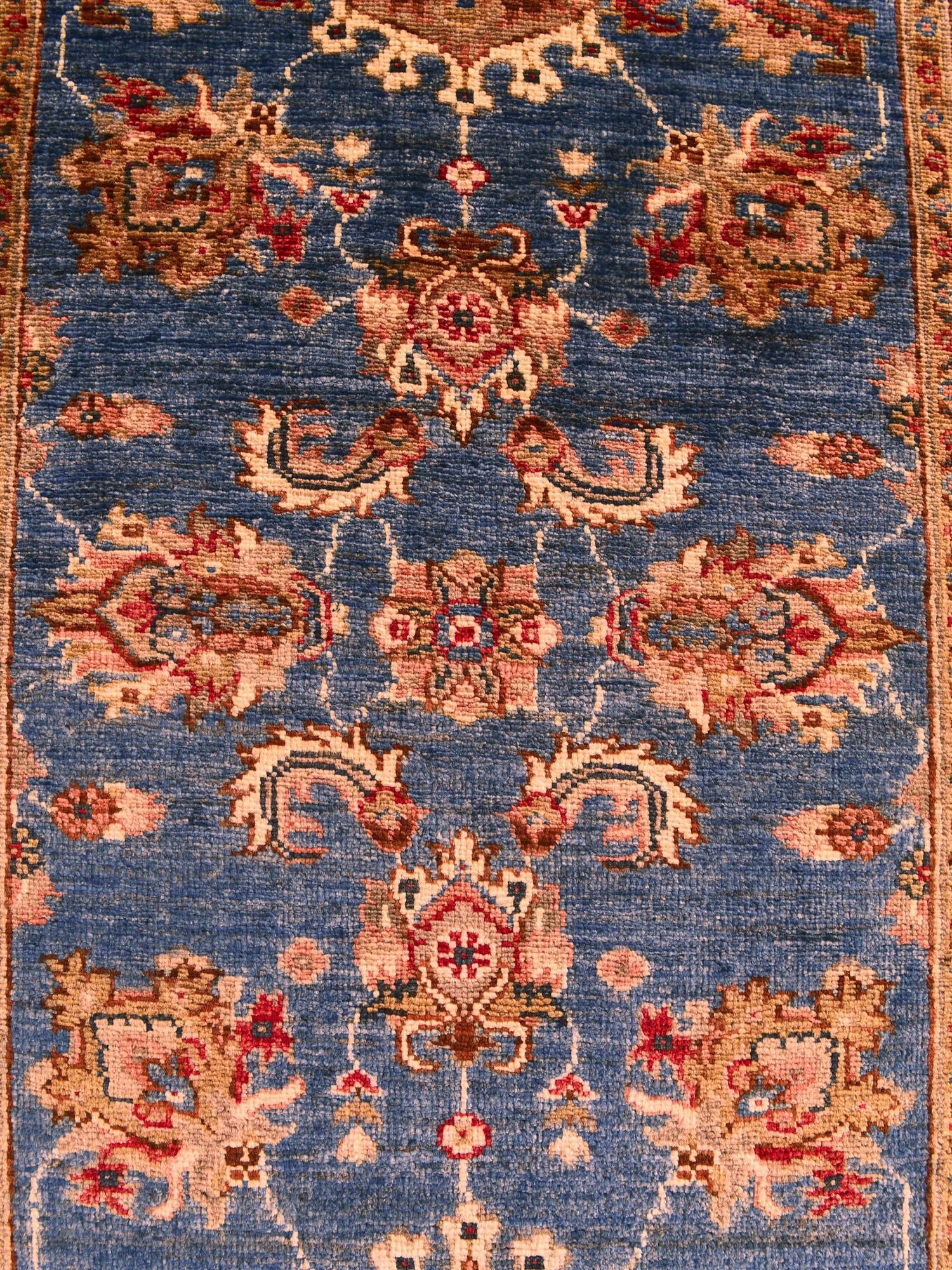 2' 9 x 9' 10 Hand Knotted Peshawar Ziegler Runner Rug