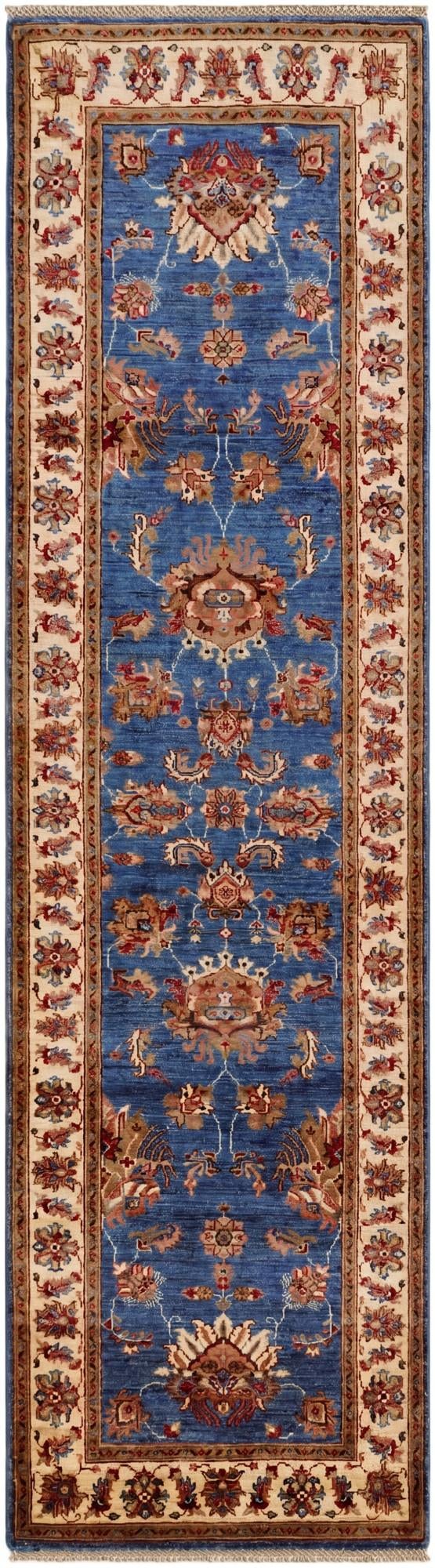 2' 9 x 9' 10 Hand Knotted Peshawar Ziegler Runner Rug