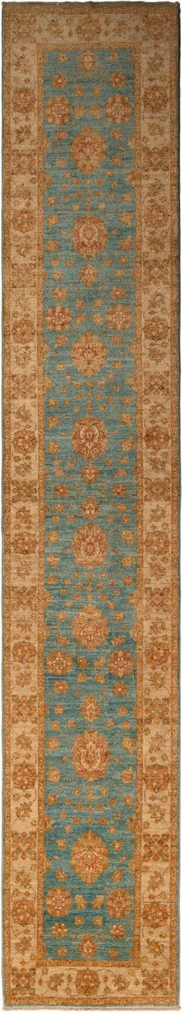 80cm x 447cm Peshawar Ziegler Wool Runner Rug