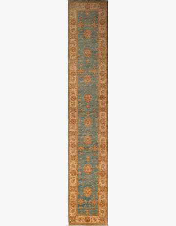 2' 7 x 14' 8 Peshawar Ziegler Wool Runner Rug
