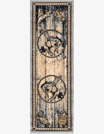 Blue Pioneer Runner Rug