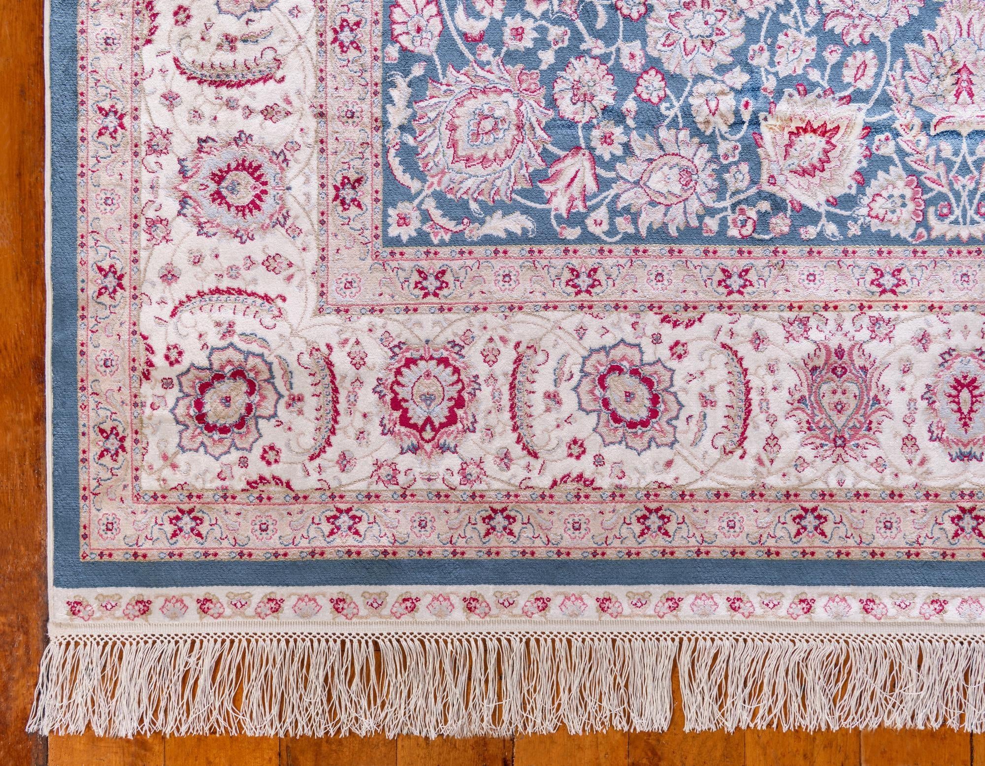 2' 7 x 9' 10 Qom Bamboo Silk Runner Rug