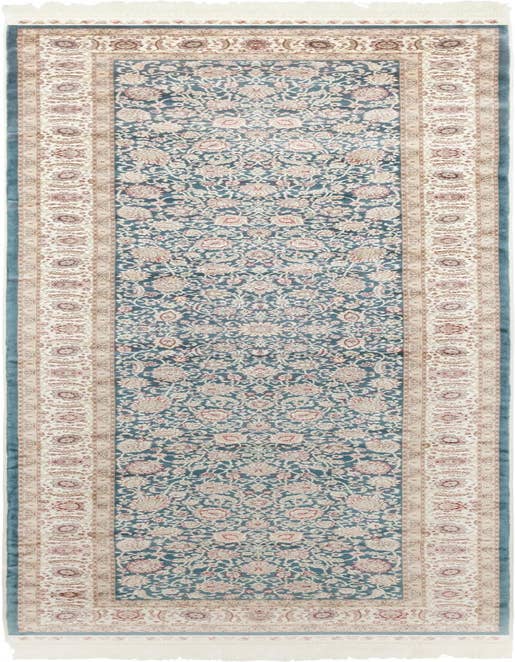 Detail image of 2' 7 x 9' 10 Qom Bamboo Silk Runner Rug