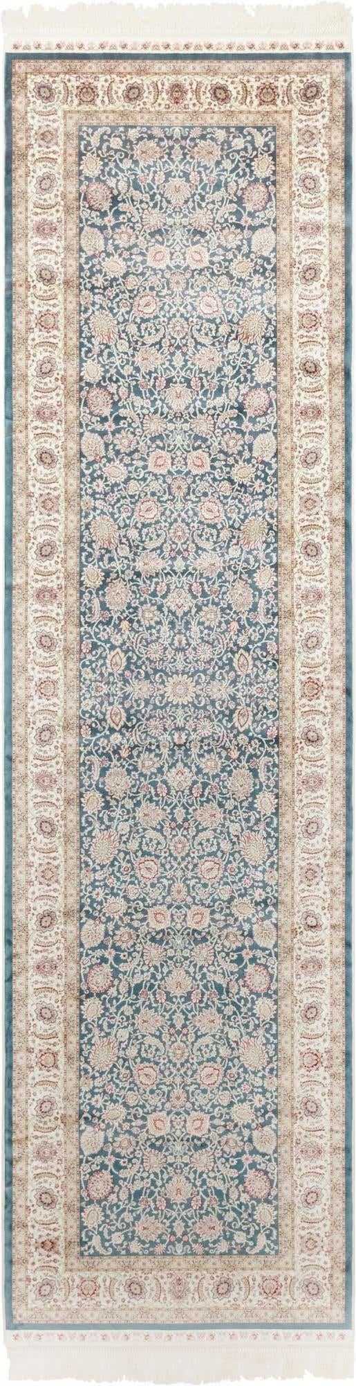 2' 7 x 9' 10 Qom Bamboo Silk Runner Rug