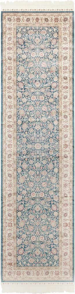 2' 7 x 9' 10 Qom Bamboo Silk Runner Rug