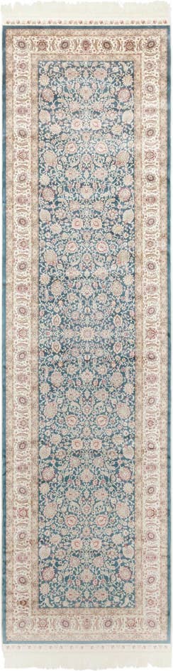 Detail image of 2' 7 x 9' 10 Qom Bamboo Silk Runner Rug