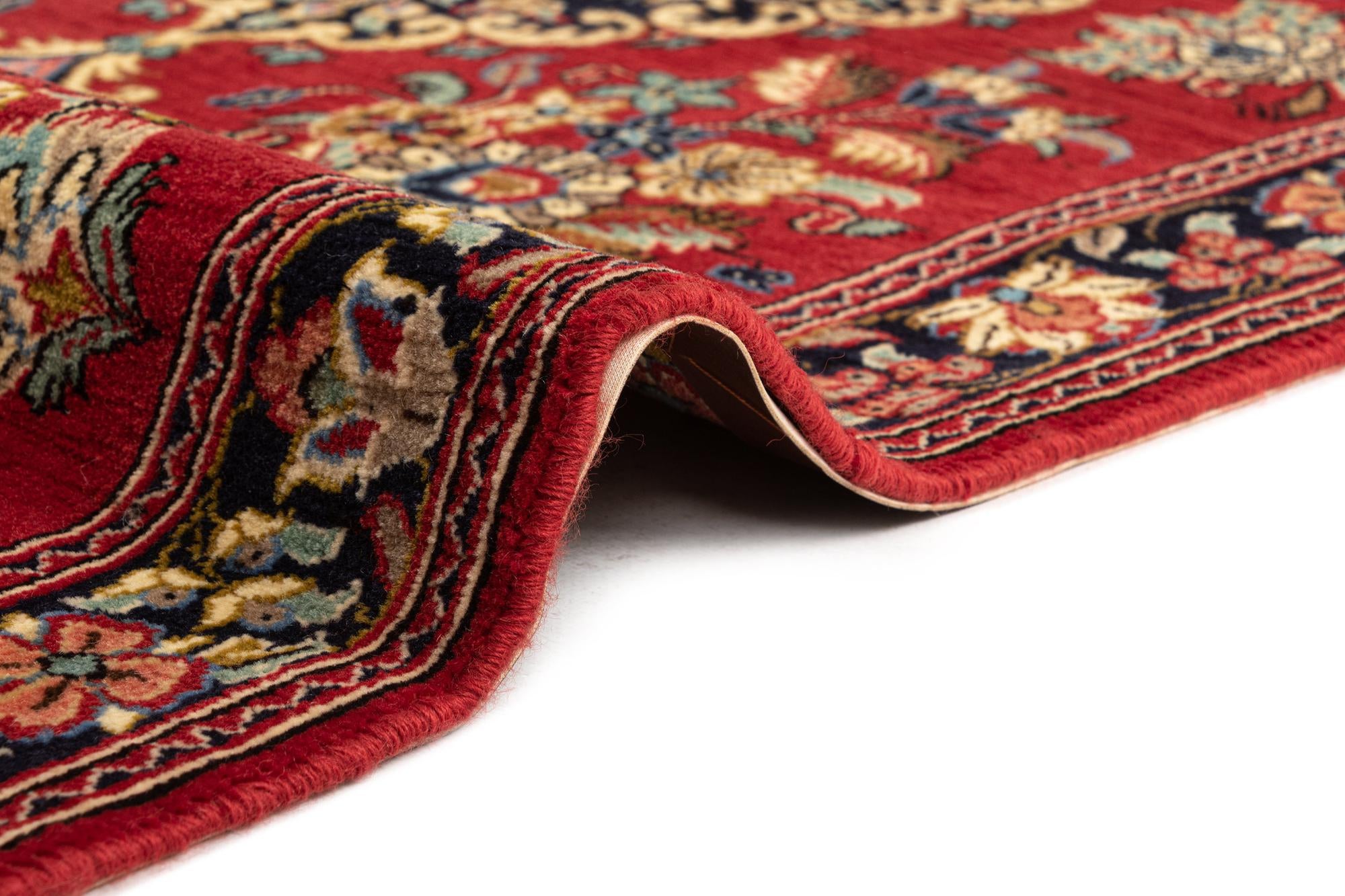 2' 7 x 7' 3 Hand Knotted Qom Persian Runner Rug