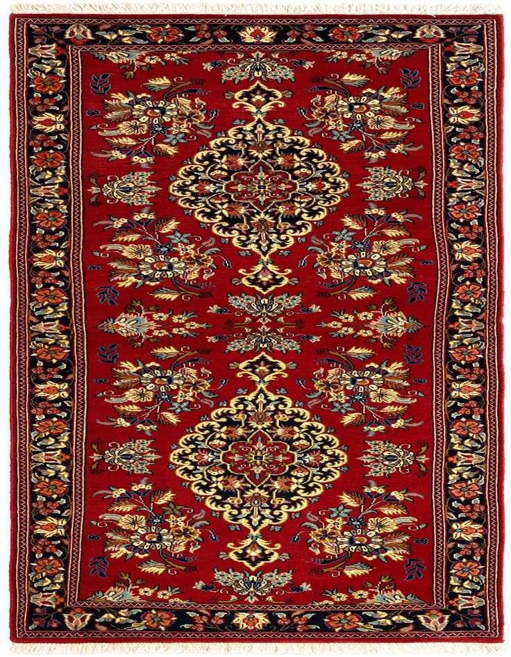 Detail image of 2' 7 x 7' 3 Hand Knotted Qom Persian Runner Rug
