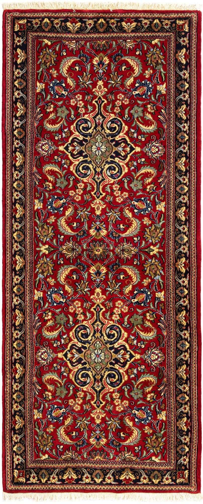 2' 9 x 6' 9 Hand Knotted Qom Persian Runner Rug
