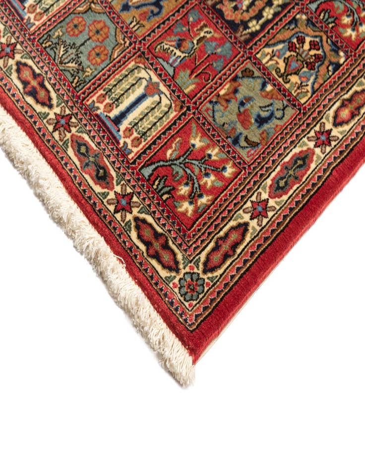 Detail image of 2' 7 x 13'  Hand Knotted Qom Persian Runner Rug